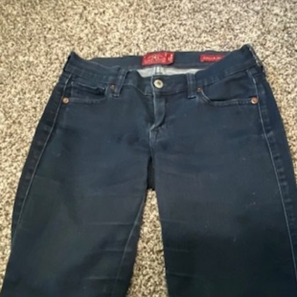 LUCKY BRAND * Charlie Super Skinny * DARK WASH Stretch JEANS * super soft 0 / 25 - Picture 3 of 9